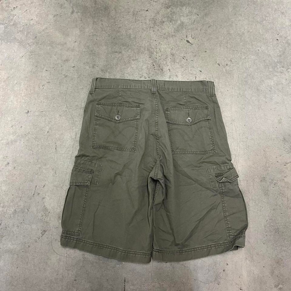 Vintage Y2K baggy faded brown Levi's‎ cargo utility military shorts